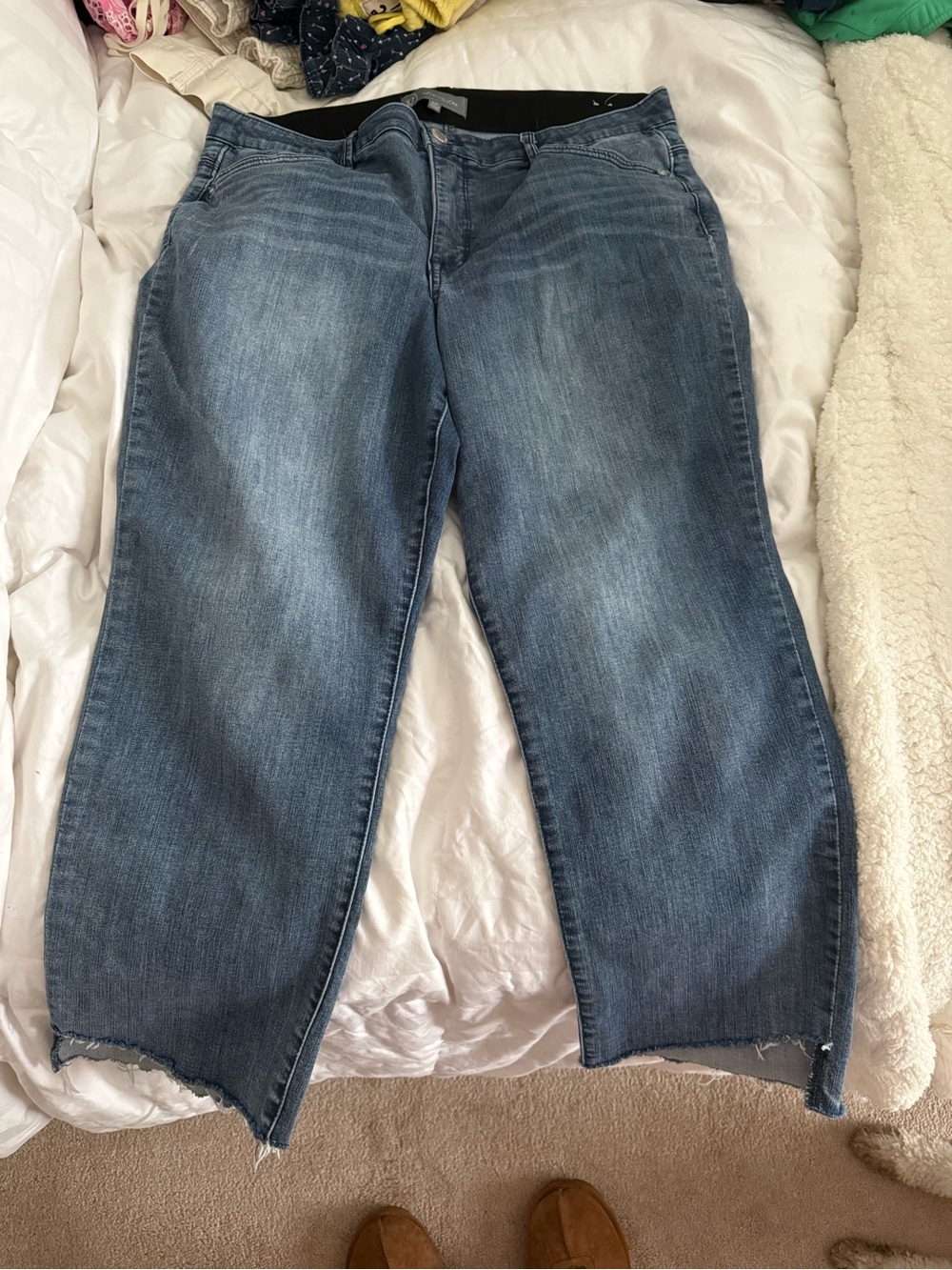 Wit & Wisdom Light Wash Boyfriend Jeans with Raw Hem from Nordstrom
